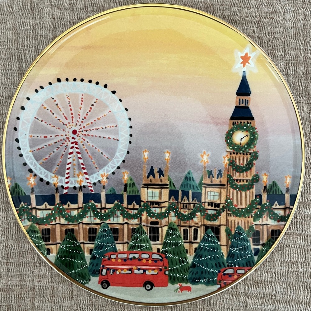 Anthropologie London ‘Tis The Season Dessert Plate